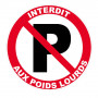 Panneau Parking Interdit aux Poids Lourds – Signalisation Sécurité – Plastique Rigide Anti-UV