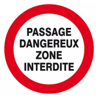 Panneau Passage Dangereux Zone Interdite – Sécurité Site – ISO 7010 Panneau Passage Dangereux Zone Interdite – Sécurité Site – ISO 7010
