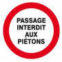 Panneau Passage Interdit aux Piétons – Sécurité Zone Dangereuse – ISO 7010
