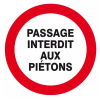 Panneau Passage Interdit aux Piétons – Sécurité Zone Dangereuse – ISO 7010 Panneau Passage Interdit aux Piétons – Sécurité Zone Dangereuse – ISO 7010