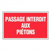 Panneau Passage Interdit aux Piétons – Signalétique Sécurité – Résistant et Conforme aux Normes