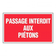 Panneau Passage Interdit aux Piétons – Signalétique Sécurité – Résistant et Conforme aux Normes