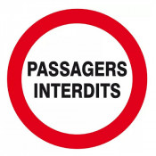 Panneau Passagers Interdits – Sécurité Zone Restreinte – Conforme ISO 7010
