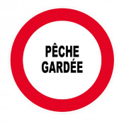 Panneau Pêche Gardée – Signalisation Zone Interdite – Plastique Rigide Anti-UV