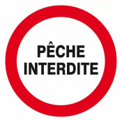 Panneau Pêche Interdite – Signalisation Zone Aquatique – Conforme ISO 7010