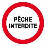 Panneau Pêche Interdite – Signalisation Zone Aquatique – Conforme ISO 7010