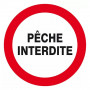 Panneau Pêche Interdite – Signalisation Zone Aquatique – Conforme ISO 7010