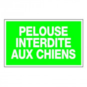 Panneau Pelouse Interdite aux Chiens – Signalisation Claire – Résistant Extérieur Durable