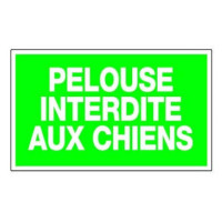 Panneau Pelouse Interdite aux Chiens – Signalisation Claire – Résistant Extérieur Durable