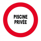 Panneau Piscine Privée – Signalisation Accès Réservé – Plastique Rigide Anti-UV