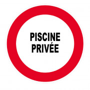 Panneau Piscine Privée – Signalisation Accès Réservé – Plastique Rigide Anti-UV