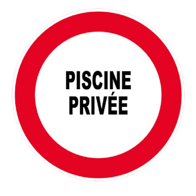 Panneau Piscine Privée – Signalisation Accès Réservé – Plastique Rigide Anti-UV