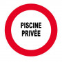Panneau Piscine Privée – Signalisation Accès Réservé – Plastique Rigide Anti-UV
