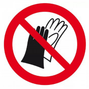 Panneau Port de Gants Interdit – Sécurité au Travail – Conforme Norme ISO 7010