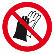 Panneau Port de Gants Interdit – Sécurité au Travail – Conforme Norme ISO 7010
