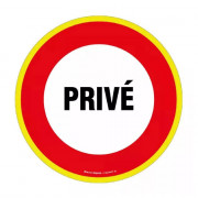 Panneau Privé – Haute Visibilité – Signalisation Accès Réservé ISO
