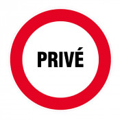 Panneau Privé – Signalétique d’Accès Réservé – Résistant et Conforme aux Normes ISO