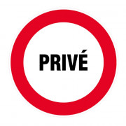 Panneau Privé – Signalétique d’Accès Réservé – Résistant et Conforme aux Normes ISO