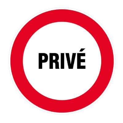 Panneau Privé – Signalétique d’Accès Réservé – Résistant et Conforme aux Normes ISO