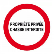 Panneau Propriété Privée Chasse Interdite – Sécurité Terrain – ISO 7010
