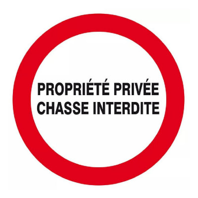 Panneau Propriété Privée Chasse Interdite – Sécurité Terrain – ISO 7010
