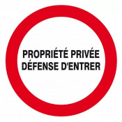 Panneau Propriété Privée Défense d’Entrer – Sécurité Accès Interdit – ISO 7010