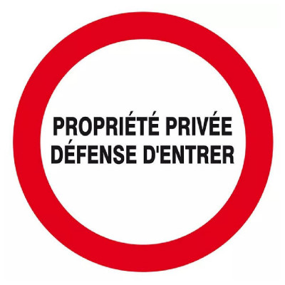Panneau Propriété Privée Défense d’Entrer – Sécurité Accès Interdit – ISO 7010