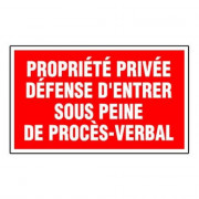 Panneau Propriété Privée Défense d’Entrer – Signalétique Interdiction – Résistant et Conforme aux No