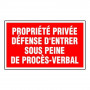 Panneau Propriété Privée Défense d’Entrer – Signalétique Interdiction – Résistant et Conforme aux No