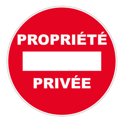 Panneau propriété privée
