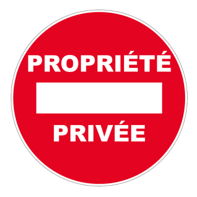 Panneau propriété privée