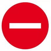 Panneau Sens Interdit – Sécurité Circulation – Conforme Norme ISO 7010
