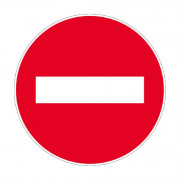 Panneau Sens Interdit – Signalisation Routière et Industrielle – Résistant et Conforme aux Normes IS