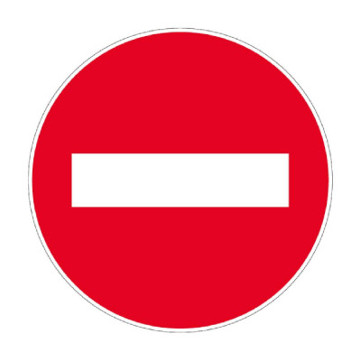 Panneau Sens Interdit – Signalisation Routière et Industrielle – Résistant et Conforme aux Normes IS