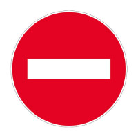 Panneau Sens Interdit – Signalisation Routière et Industrielle – Résistant et Conforme aux Normes IS