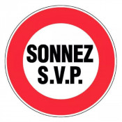 Panneau Sonnez SVP – Signalisation Entrée Visiteurs – Plastique Rigide Anti-UV
