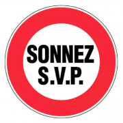 Panneau Sonnez SVP – Signalisation Entrée Visiteurs – Plastique Rigide Anti-UV