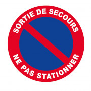 Panneau Sortie de Secours Ne Pas Stationner – Signalétique Sécurité – Résistant et Conforme aux Norm