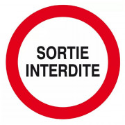 Panneau Sortie Interdite – Sécurité Accès Restreint – Conforme ISO 7010