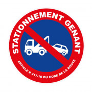 Panneau Stationnement Gênant – Signalétique Routière – Résistant et Conforme aux Normes ISO