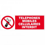 Panneau Téléphones Mobiles Cellulaires Interdit – Signalisation Sécurité – Résistant Intérieur Extér
