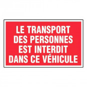 Panneau Transport de Personnes Interdit – Signalétique Sécurité – Résistant et Conforme aux Normes