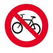 Panneau Vélos Interdits – Signalisation Accès Sécurisé – Plastique ou Adhésif Anti-UV