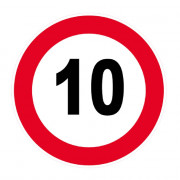 Panneau Vitesse Limitée à 10 km/h – Signalisation Sécurité – Plastique Rigide Anti-UV