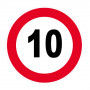 Panneau Vitesse Limitée à 10 km/h – Signalisation Sécurité – Plastique Rigide Anti-UV