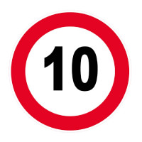 Panneau Vitesse Limitée à 10 km/h – Signalisation Sécurité – Plastique Rigide Anti-UV Panneau Vitesse Limitée à 10 km/h – Signalisation Sécurité – Plastique Rigide Anti-UV