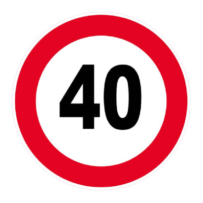 Panneau Vitesse Limitée à 40 km/h – Signalisation Sécurité – Plastique Rigide Anti-UV