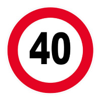 Panneau Vitesse Limitée à 40 km/h – Signalisation Sécurité – Plastique Rigide Anti-UV Panneau Vitesse Limitée à 40 km/h – Signalisation Sécurité – Plastique Rigide Anti-UV