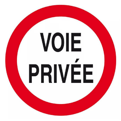 Panneau Voie Privée Circulation Interdite – Sécurité Site – Conforme ISO 7010