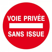 Panneau Voie Privée Sans Issue – Signalisation Routière – Conforme ISO 7010